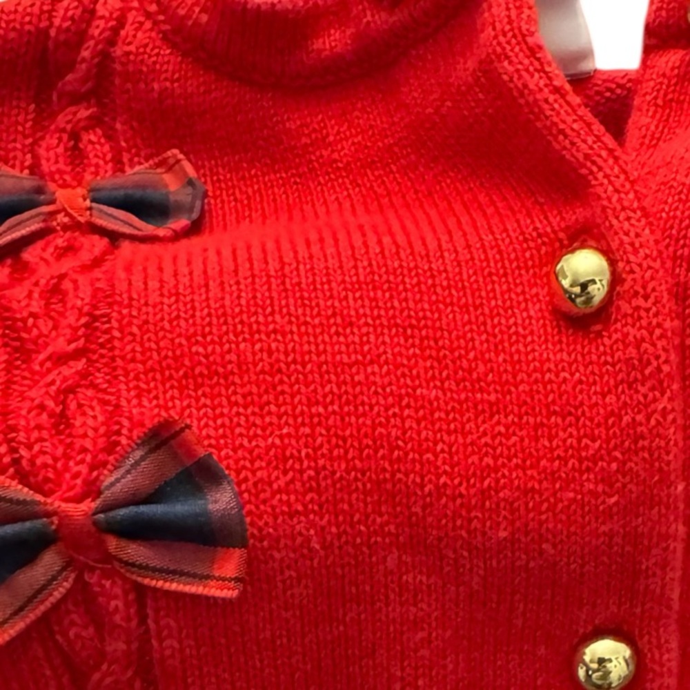 Janie and Jack Red Cardigan - Picture 4 of 4